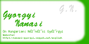 gyorgyi nanasi business card